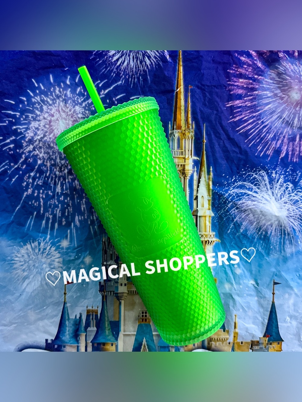 NWT Disney Parks Walt Disney World Mickey Mouse Starbucks Cold Cup Tumbler 24oz